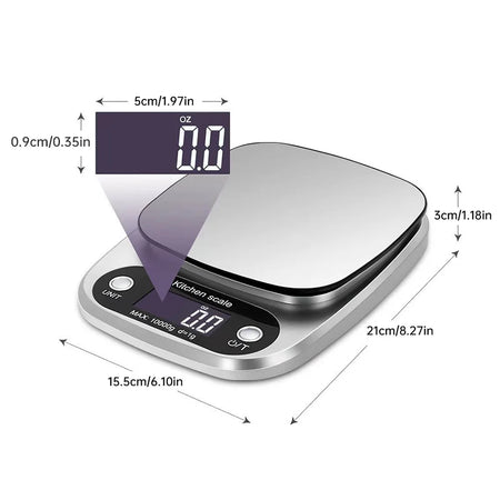 3KG 0.1G 10KG 1G Kitchen Scale - High Precision LCD