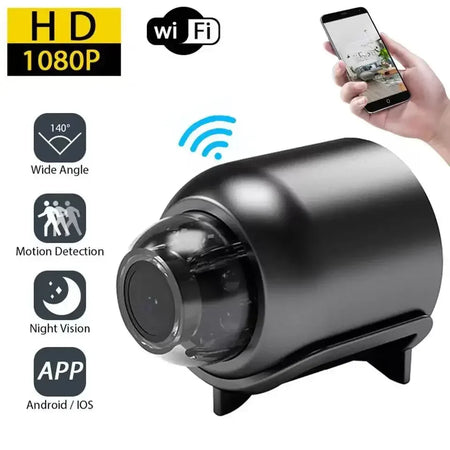1080P Mini WiFi Camera with HD Night Vision - Ideal for Home Security &amp; Monitoring