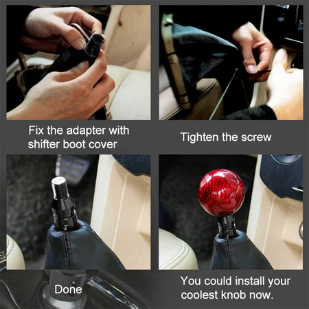 Car Shift Knob Adapter Universal Aluminum Alloy Gear Shift Knob Adapter for Non-Threaded Manual Shifters M12x1.25 M10x1.5 by InterCyprus Trading Ltd