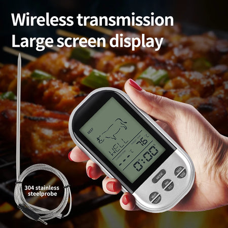 JUANJUAN Digital BBQ Thermometer &ndash; Wireless Temperature Monitoring