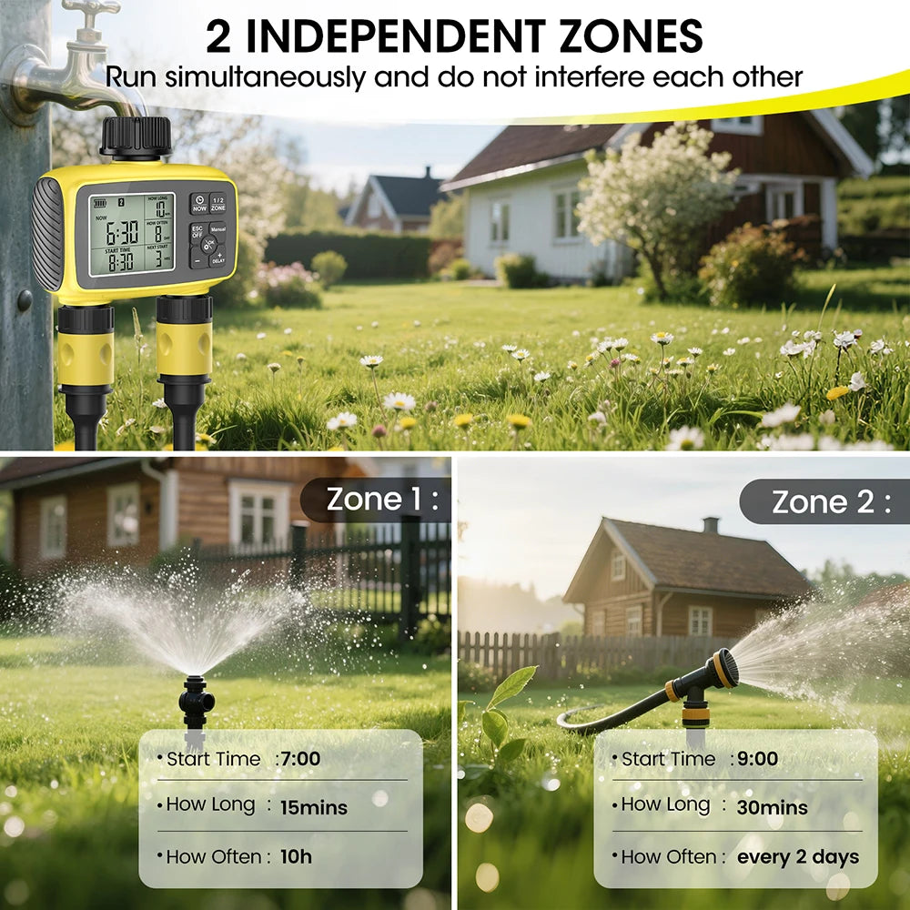 Large Screen Digital Water Timer &ndash; Efficient Watering Control