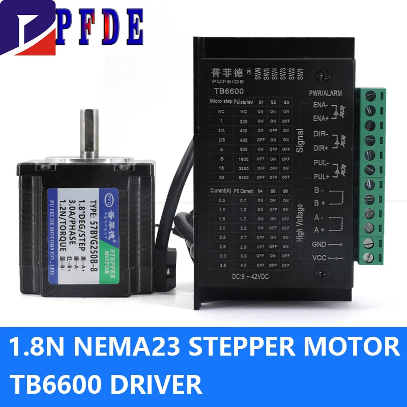NEMA 23 Stepper Motor &ndash; Exceptional Precision and Reliability motor and TB6600 / 8MM