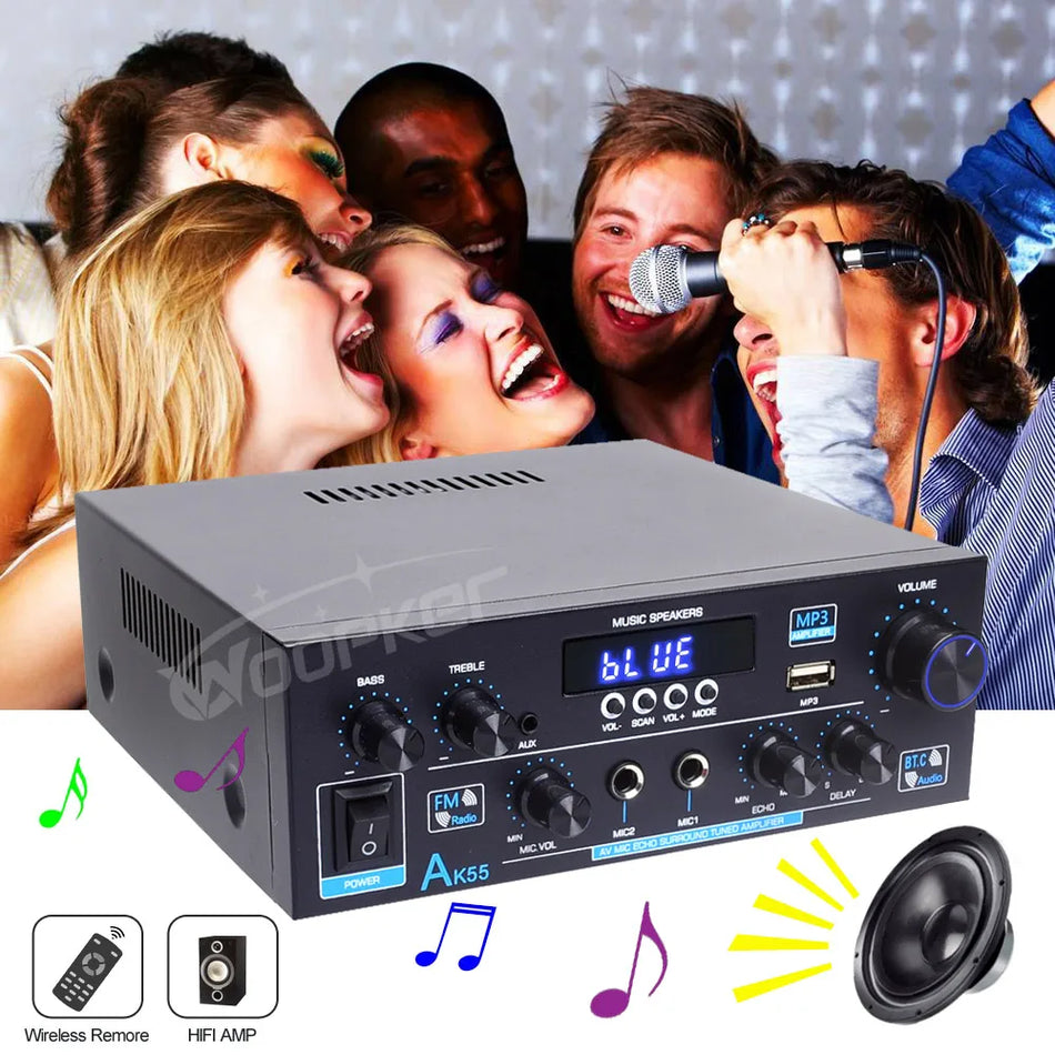 Woopker AK55 MAX 900W HiFi Bluetooth Audio Amplifier