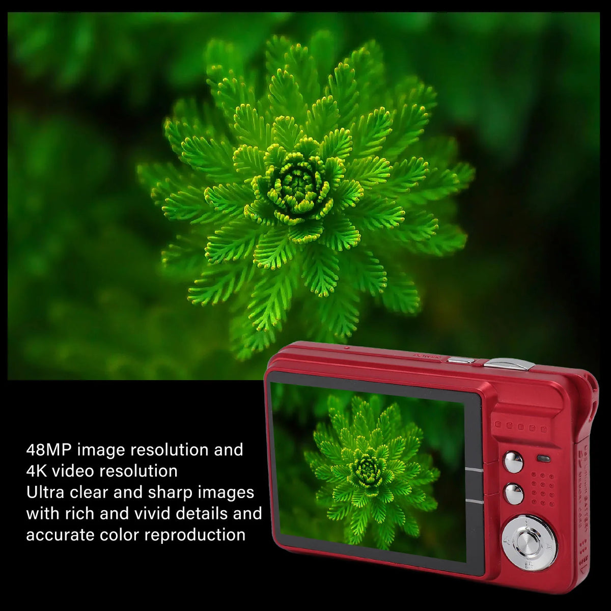 4K 48MP Autofocus Camera with 8X Zoom