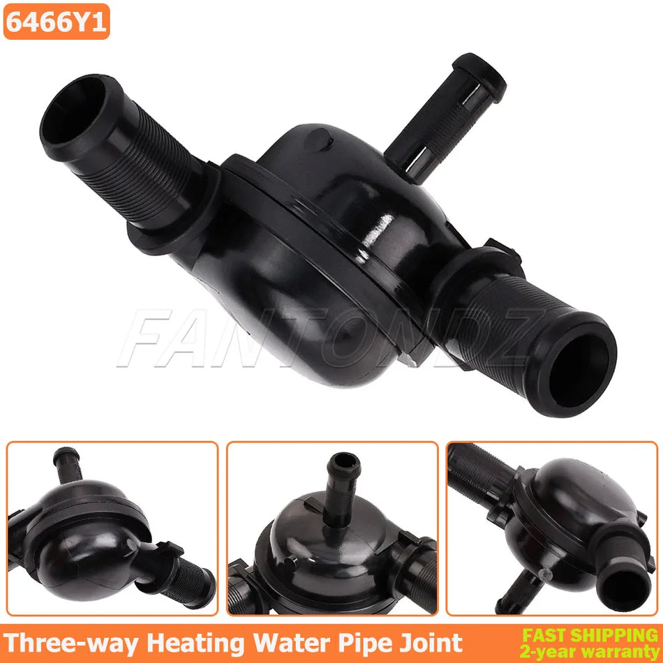 Conexión de tubo de agua de calefacción de tres vías para Peugeot 407 Citroën C5 C6