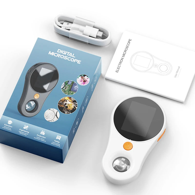 2.0 Inch 500X Digital Microscope 1080P - 2.0 Inch IPS HD White / 500X