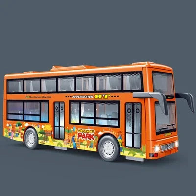 Double-Decker Bus Diecast &ndash; Pull-Back Action Vehicle orange