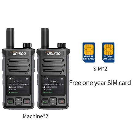 Unikoo PN406 Walkie Talkie &ndash; Long Range 4G Network Communication 2PCS / EU Plug