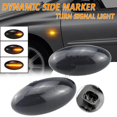 2PCS Dynamic Side Marker Flowing Turn Signal Light LED sequential blinker for Peugeot 307 206 207 407 107 for Citroen C1 C2 C3 by InterCyprus Trading Ltd