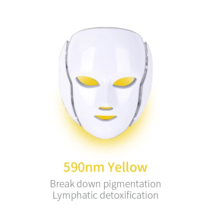 7 Colors LED Light Facial Mask &ndash; Neck Therapy And Firming