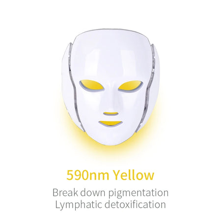7 Colors LED Light Facial Mask &ndash; Neck Therapy And Firming