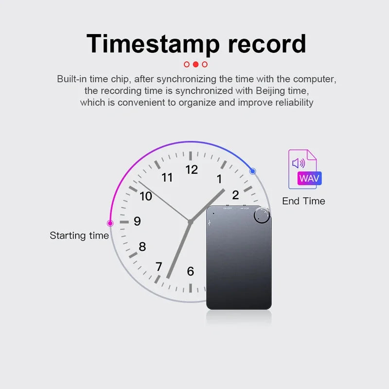 64GB Ultra-Thin Mini Voice Recorder &ndash; Noise Reduction