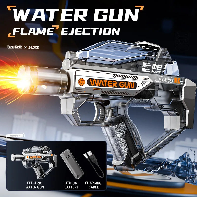 Electric Water Gun Toy for Kids with Lights and Sound Automatic Firing