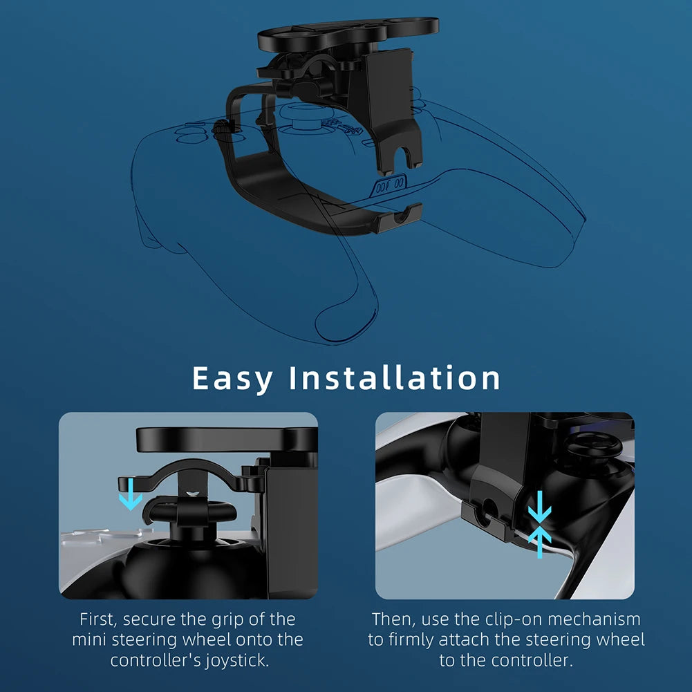 Mini Steering Wheel for PS5 &ndash; 360 Degree Force Feedback Control