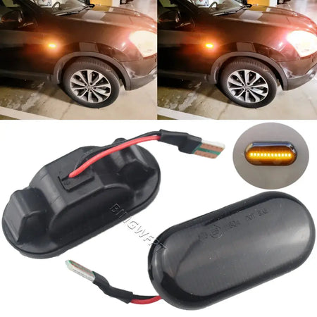 LED Dynamic Side Turn Signal Light For Nissan Tiida C11 Note E11 Micra K12 NP300 Navara D40 Qashqai J10 by InterCyprus Trading Ltd
