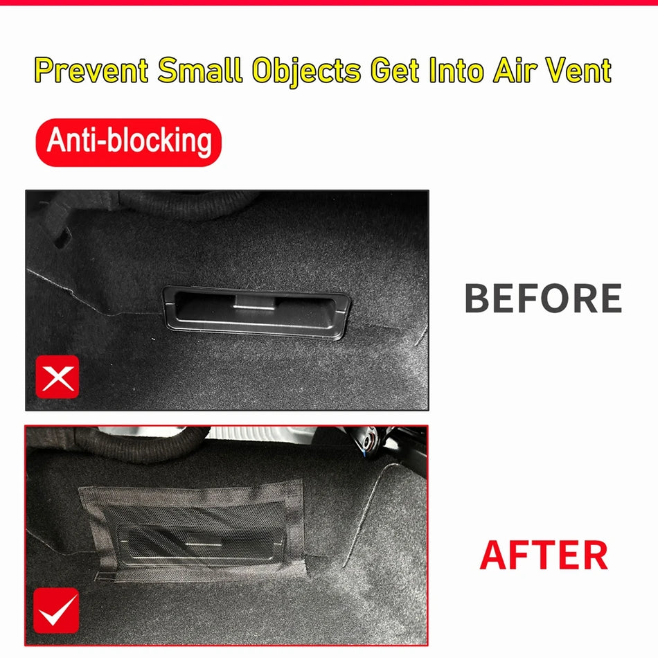 Pokrov zračnega izhoda za Tesla Model 3 in Model Y, mrežasta zaščita proti prahu pod sedežem