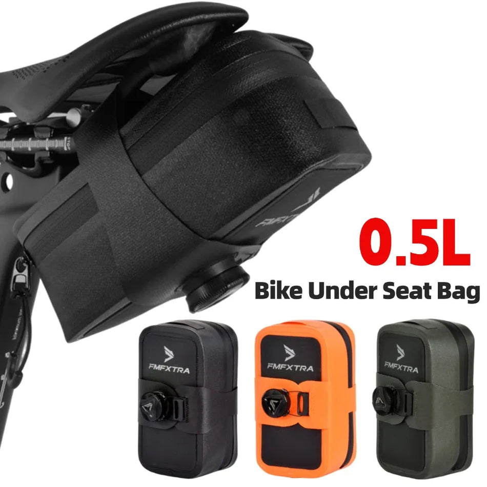 MOJOYCE Mountain Road Bikes Under Seat Bag, Waterproof 0.5L Polyester Saddle Bag