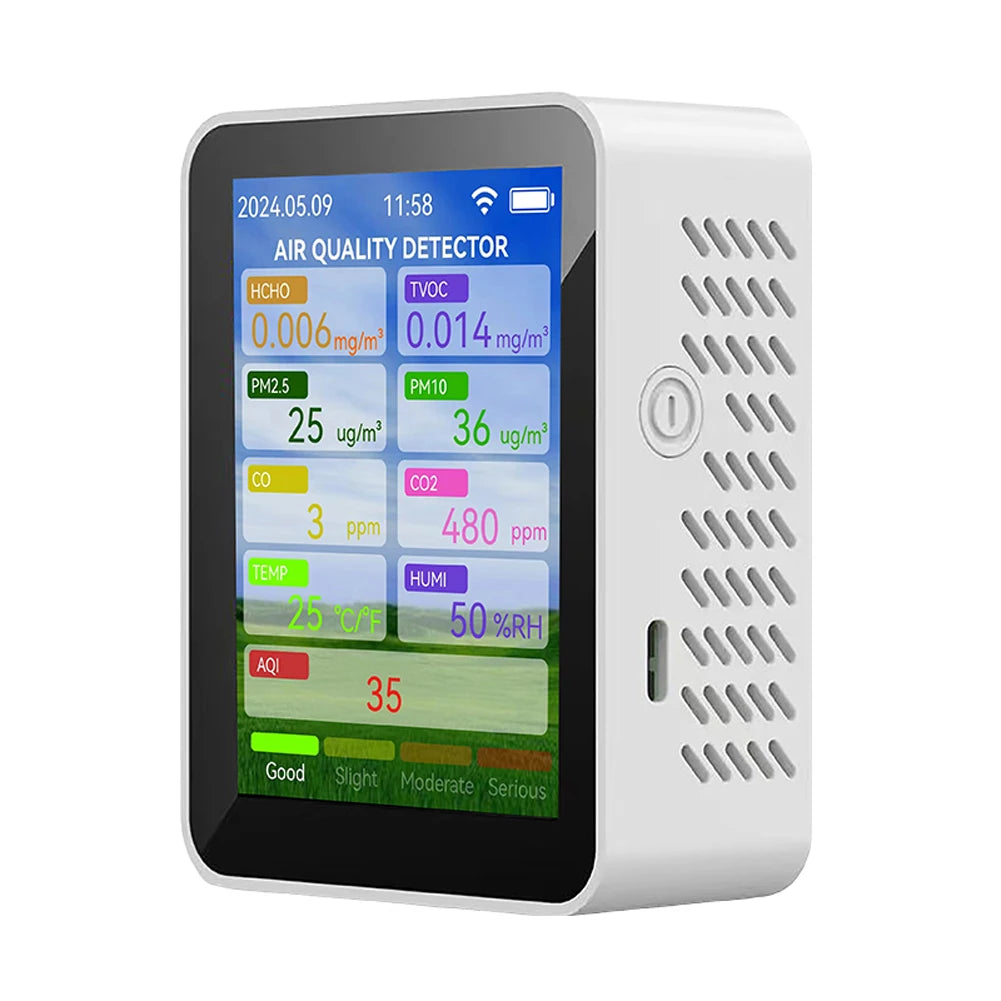 Tuya WiFi Multifunctional Air Quality Meter &ndash; Precise Data WHITE