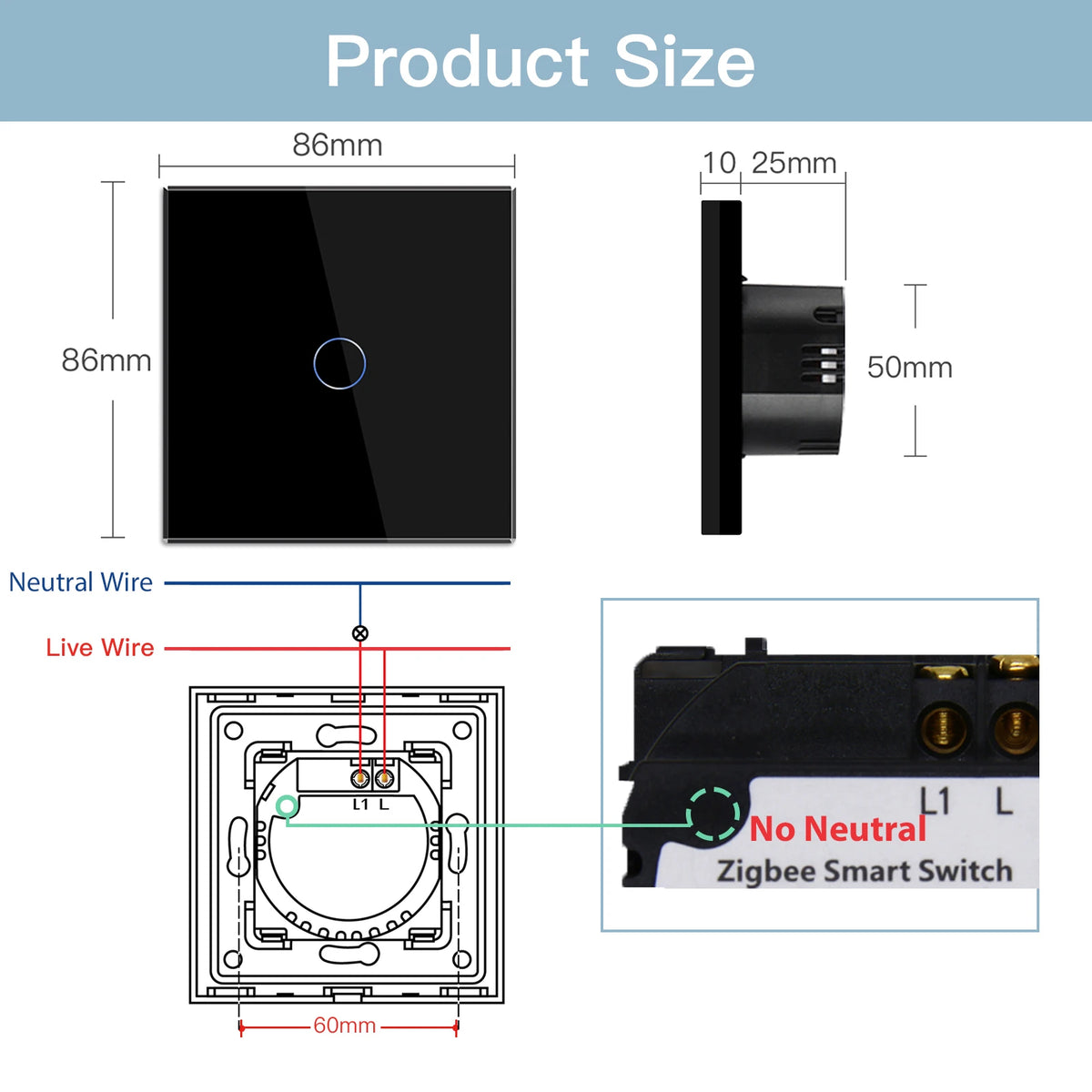 BSEED Zigbee 1 2 3 Gang 1 Way Smart Switch &ndash; Google Home