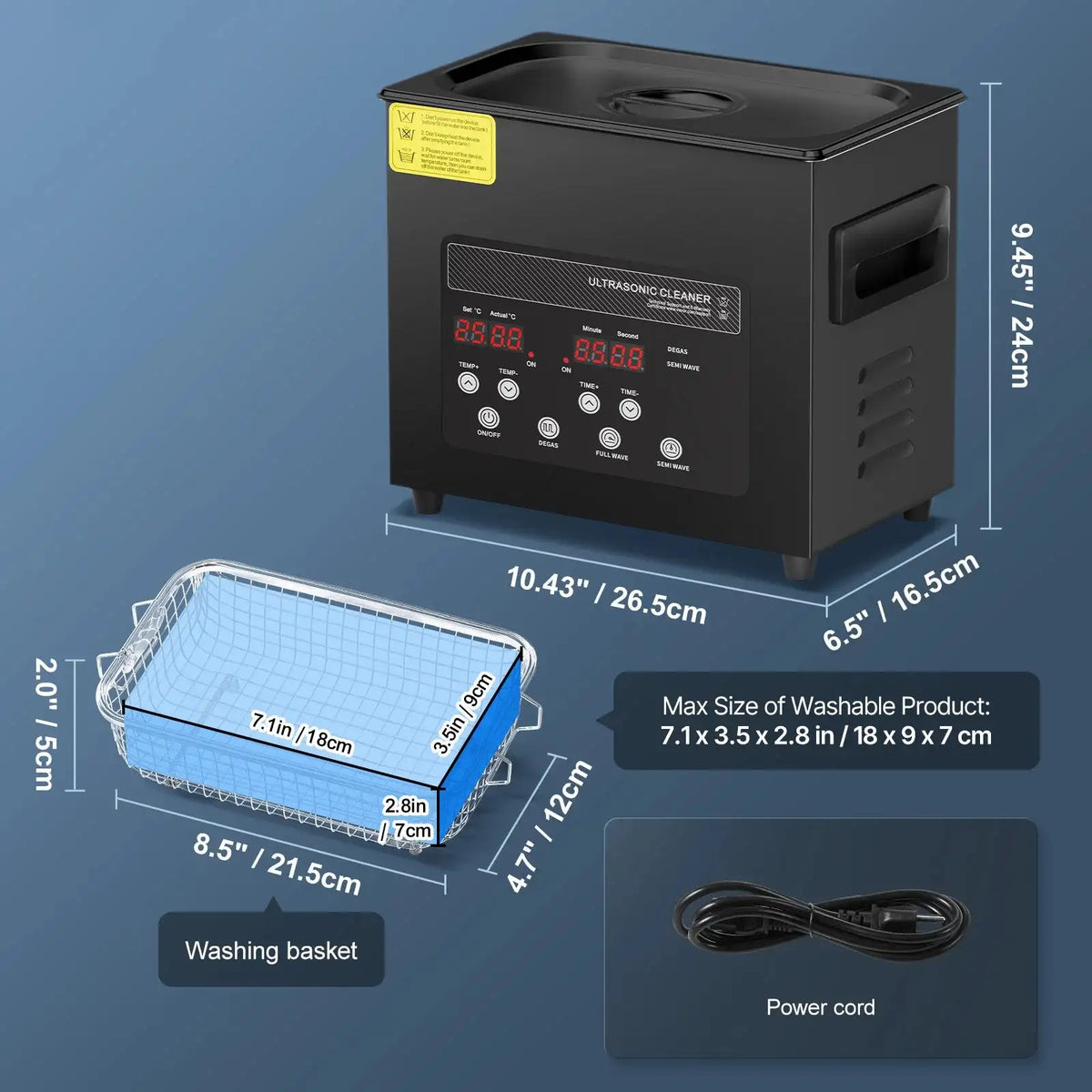 Ultrasonic Cleaner Portable Dishwasher With Timer
