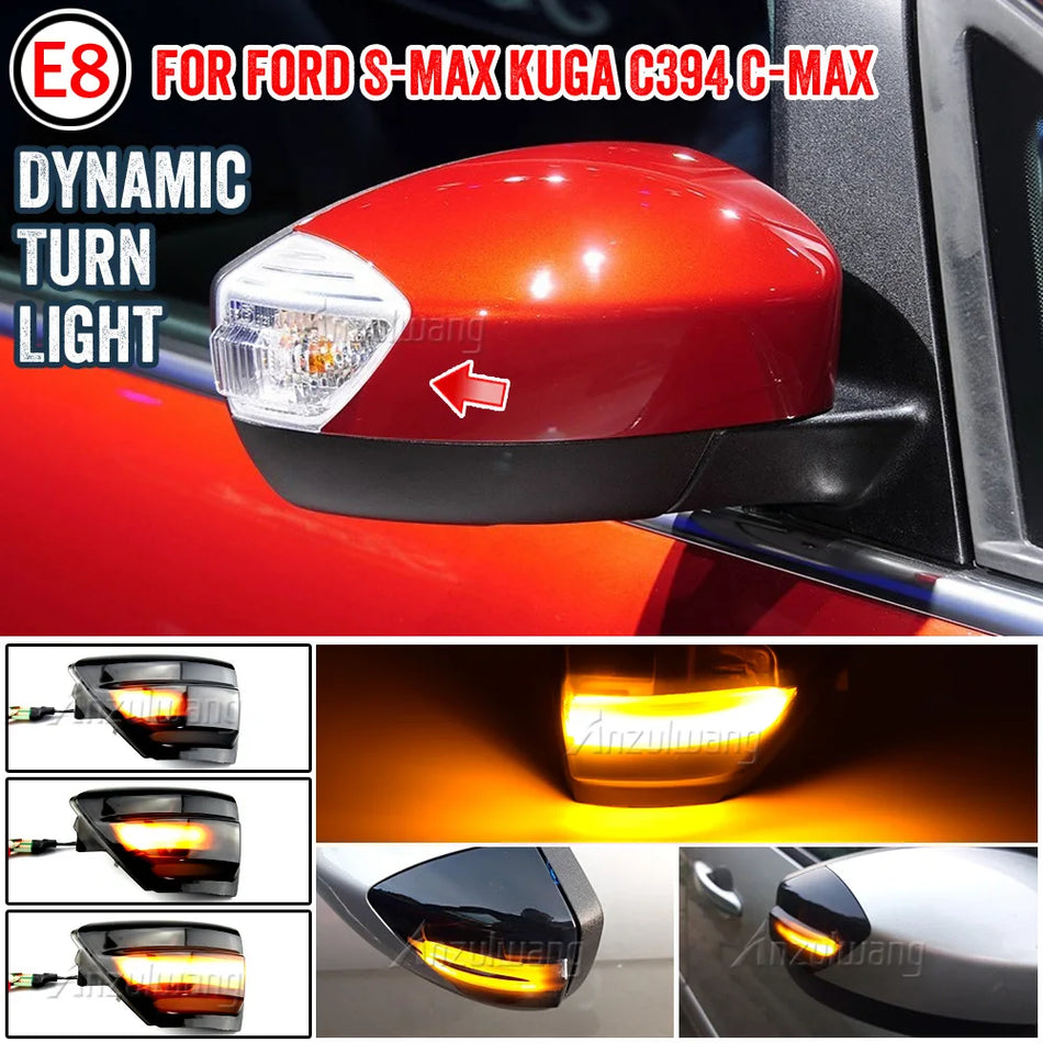 LED sekwencyjne światła kierunkowskazu lusterka bocznego dla Forda S-Max Kuga C-Max