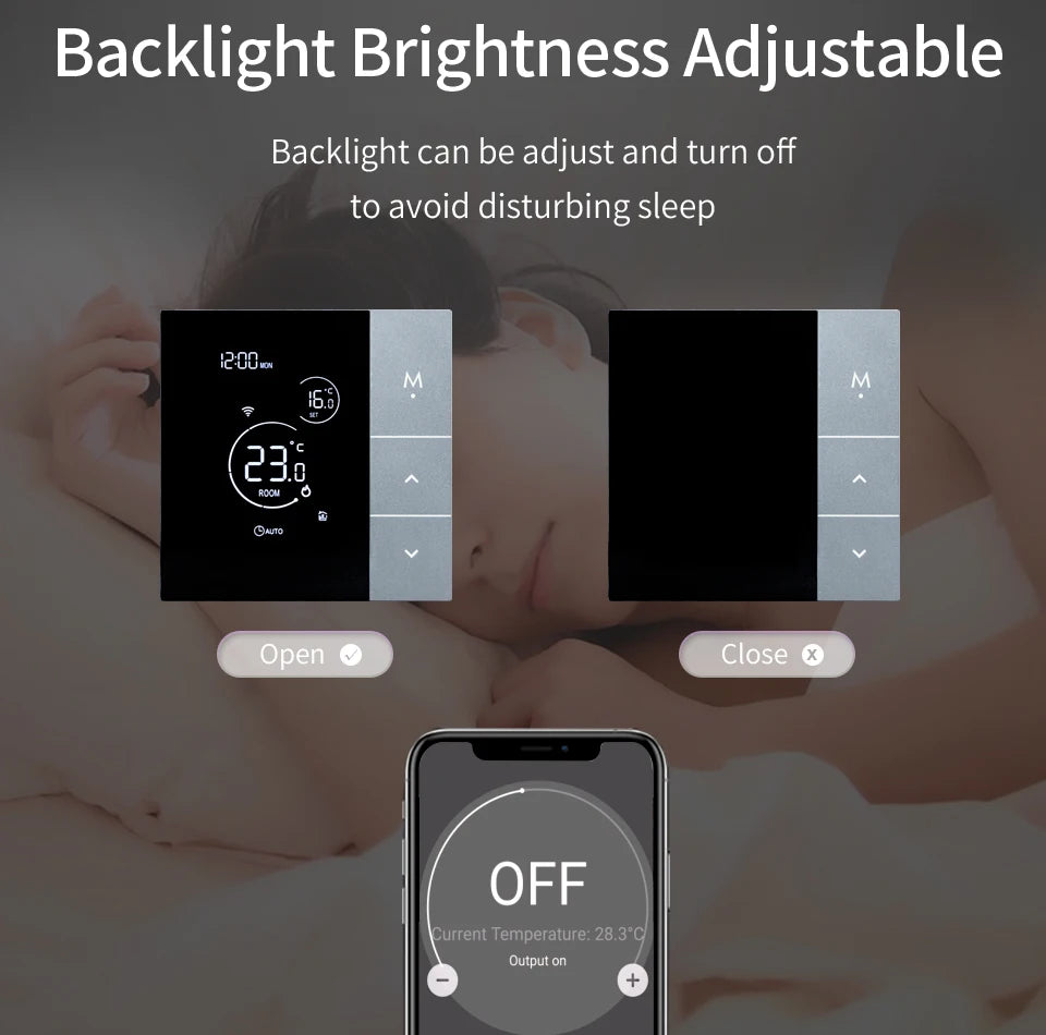 YJ508 Smart WiFi Touchscreen Thermostat with Voice Control