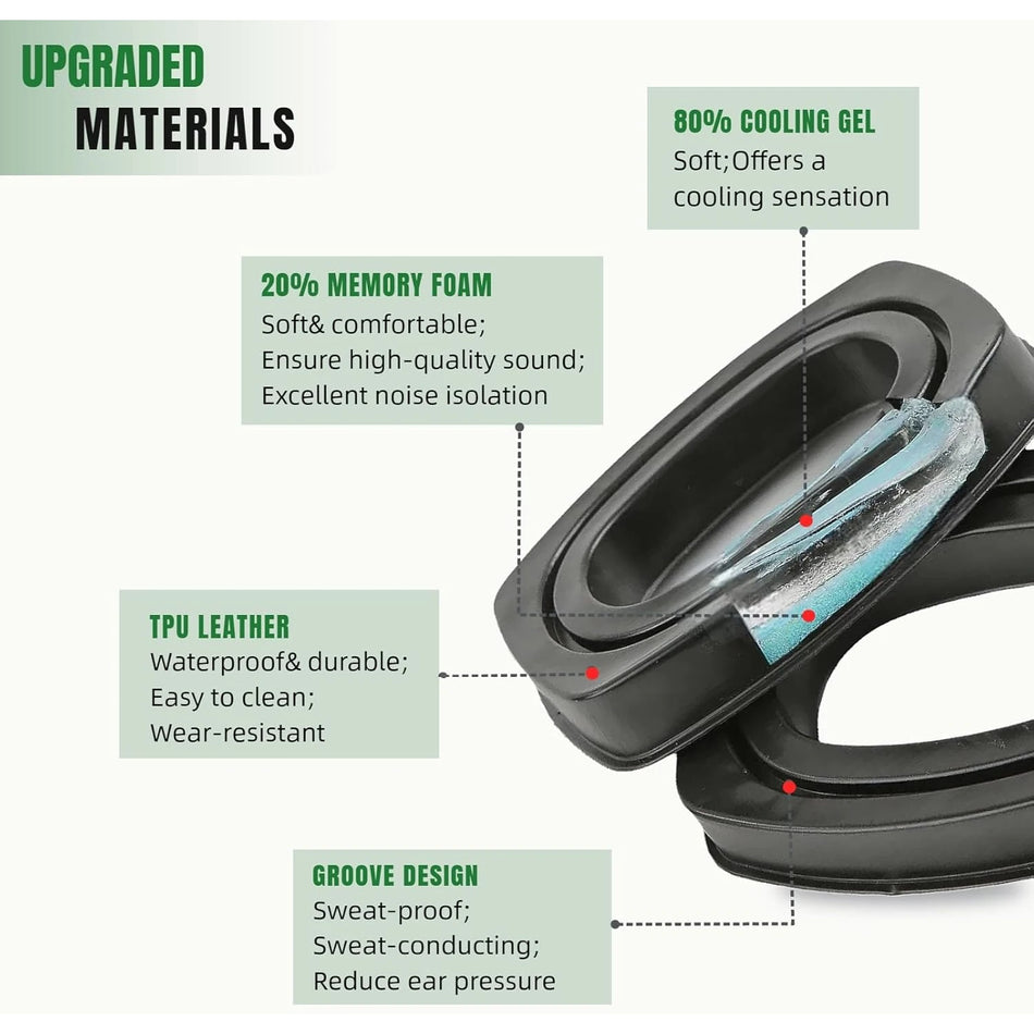 Cuscinetti Auricolari in Schiuma Memory con Gel Rinfrescante per Howard Leight