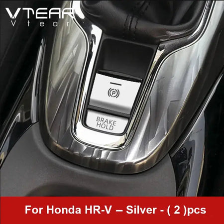 Vtear Car Central Control Button Trim For Honda HRV HR-V 2015-2021 Parking Brake Switch Cover Interior Sequin Stickers Accessory by InterCyprus Trading Ltd