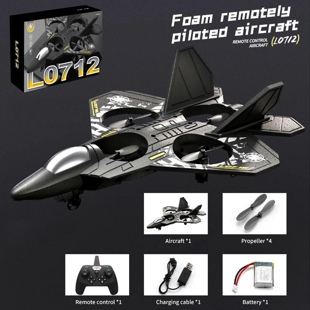 LCF L0712 2.4G Remote Control EPP Foam Helicopter Glider for Kids L0712 Yellow-1PC