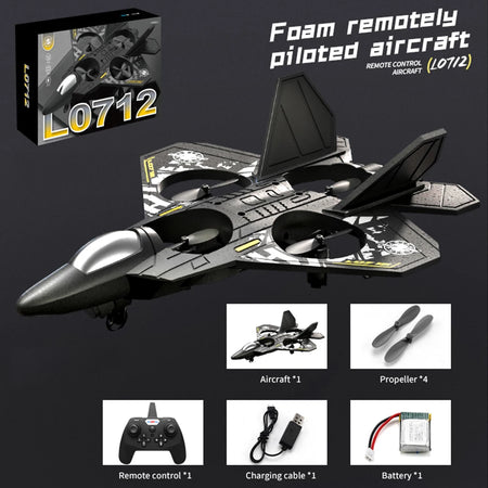 LCF L0712 2.4G Remote Control EPP Foam Helicopter Glider for Kids L0712 Yellow-1PC