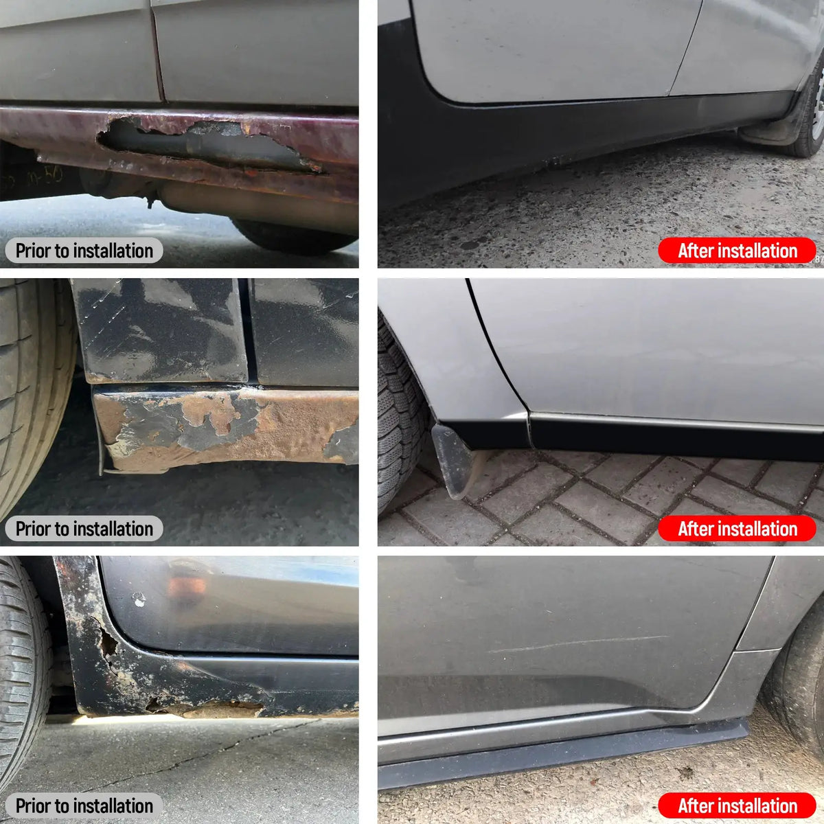 Universal Black Rubber Car Body Side Skirts Lip Anti-Scratch Protector Auto Truck SUV Paint Protection 4 Doors Body Car Styling by InterCyprus Trading Ltd