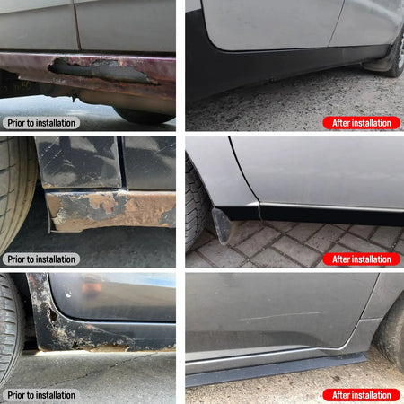 Universal Black Rubber Car Body Side Skirts Lip Anti-Scratch Protector Auto Truck SUV Paint Protection 4 Doors Body Car Styling by InterCyprus Trading Ltd