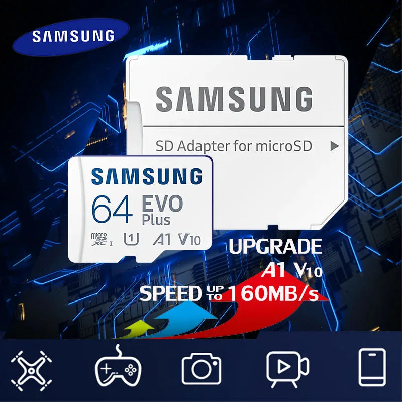 SAMSUNG EVO Plus Memory Card &ndash; High Speed Performance for All Devices 64GB R160MBs