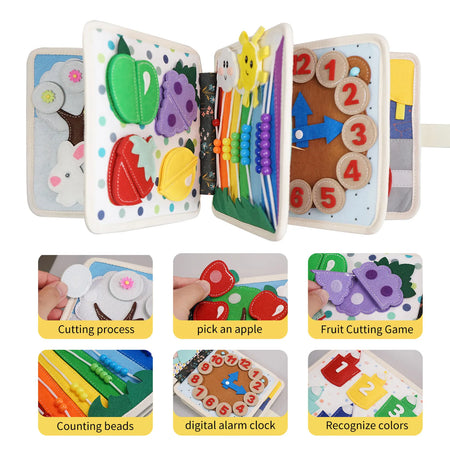 Montessori Hedgehog Busy Board &ndash; Eight Interactive Games