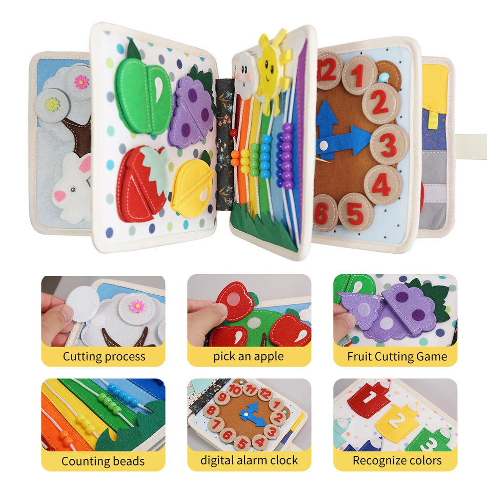 Montessori Hedgehog Busy Board &ndash; Eight Interactive Games