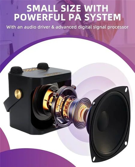 High Power Karaoke Speaker &ndash; Two Microphones Included
