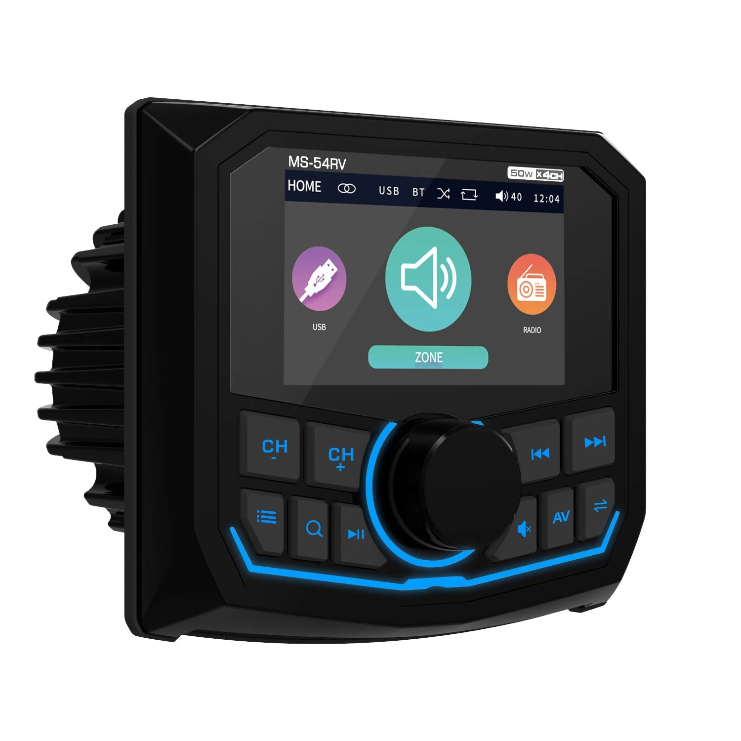 AKAMATE MS-54RV Boat Radio &ndash; Waterproof IPX5 Bluetooth Only Radio