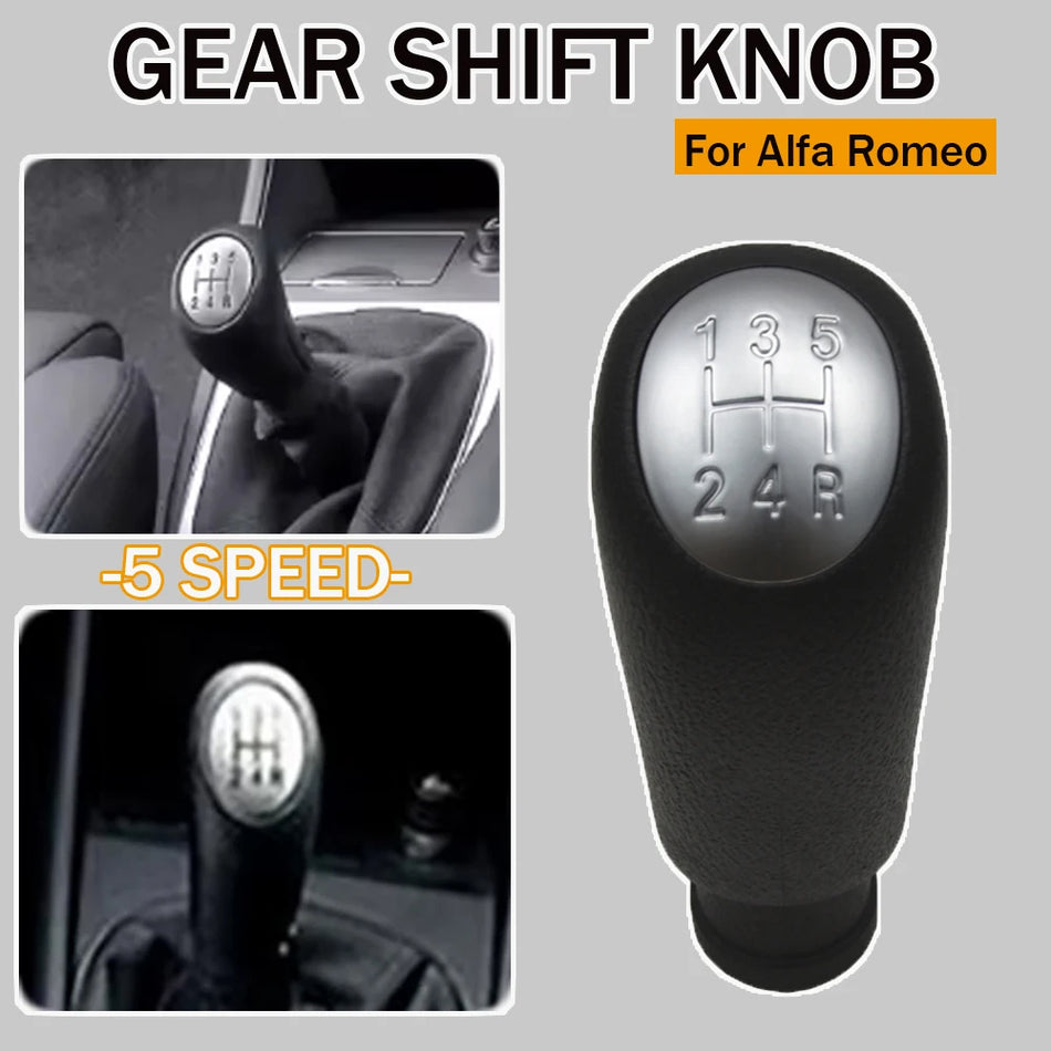 Gear Shift Knob ABS For Alfa Romeo 147 156 Stick Shifter