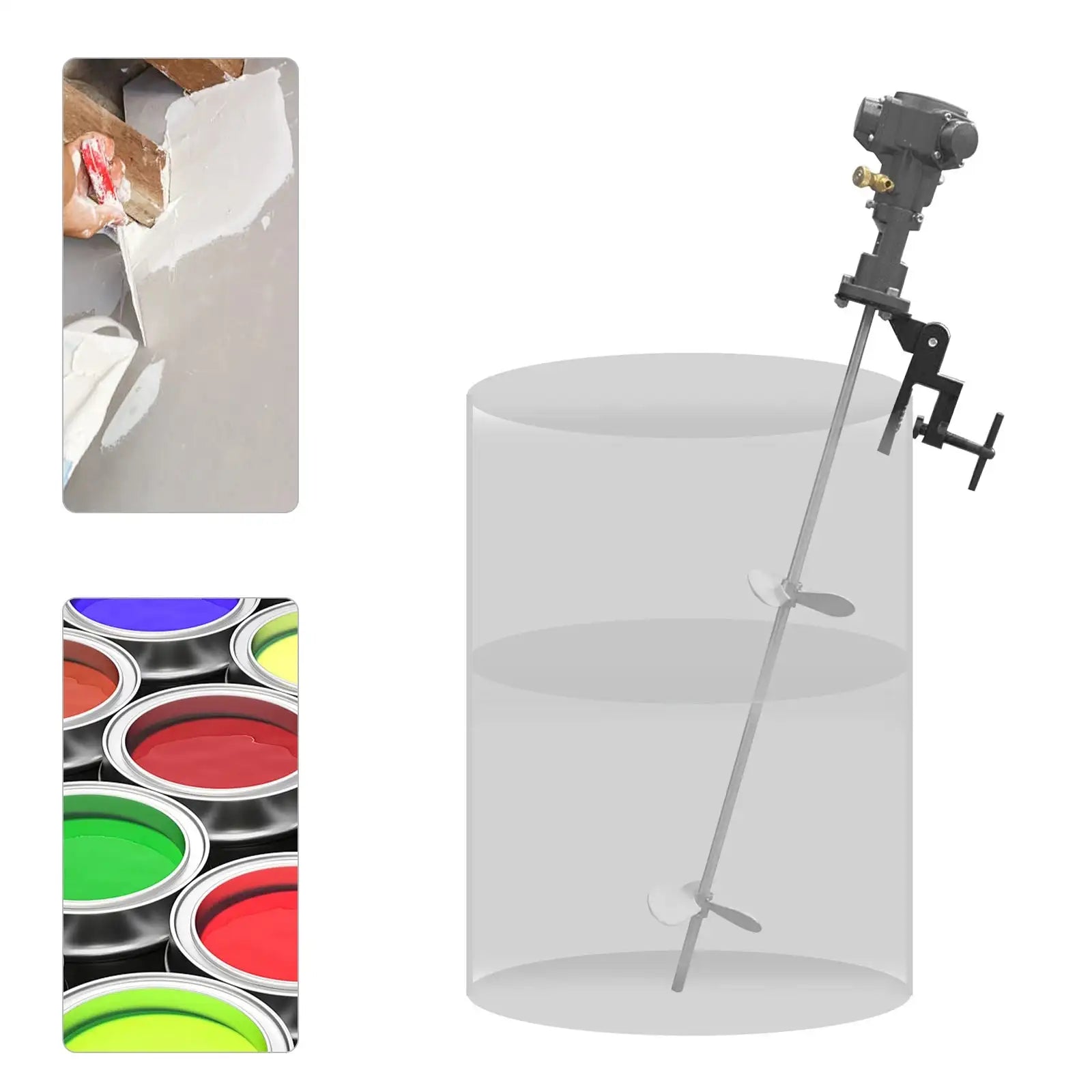 1/2 HP Pneumatic Paint Mixer &ndash; Explosion-Proof for Coatings