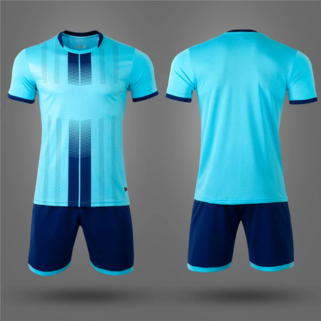 Boys' Breathable Sports Set - Short Sleeve Soccer &amp; Volleyball Uniform M8607 light blue / Asian Size M