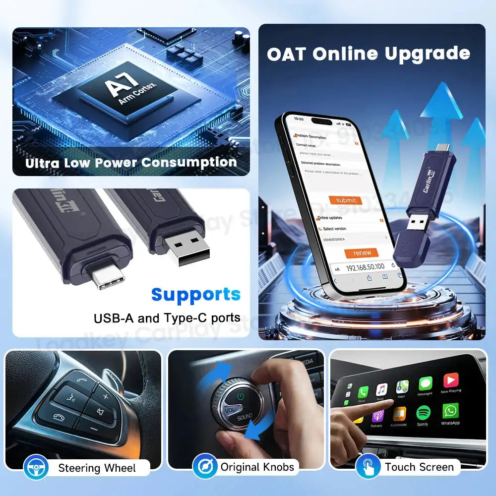 CarlinKit MINI SE Pro Wireless CarPlay Android Auto Dongle