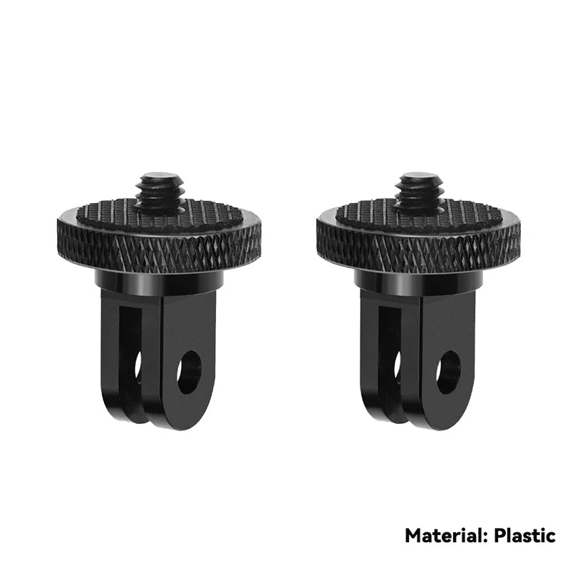 1/4 Inch Screw Tripod Adapter 360 Rotating Mount Holder for GoPro &amp; DJI Cameras 2 PCS Plastics / CHINA