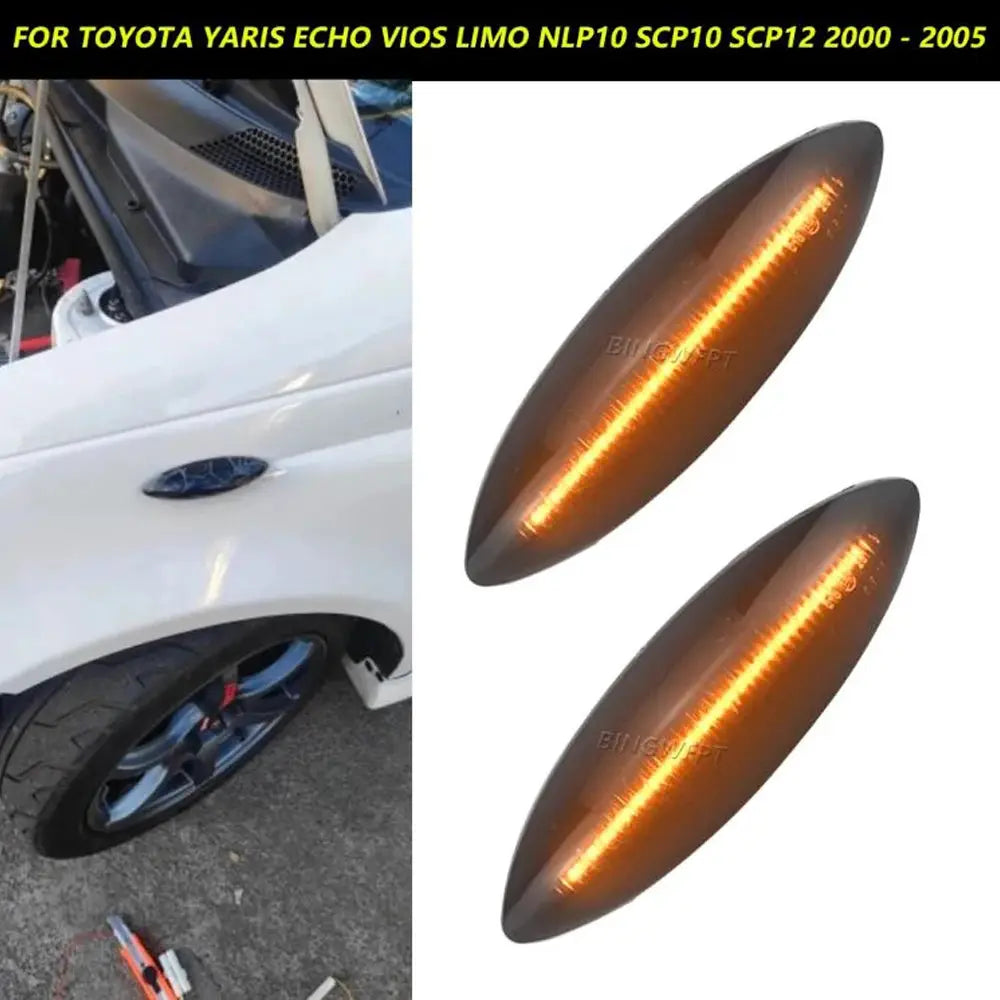 1pair Car Side Marker Light Fender Repeater Lamp Indicator For TOYOTA Echo Vitz Yaris Hatchback 1999-2005 Turn Signal Lamp by InterCyprus Trading Ltd