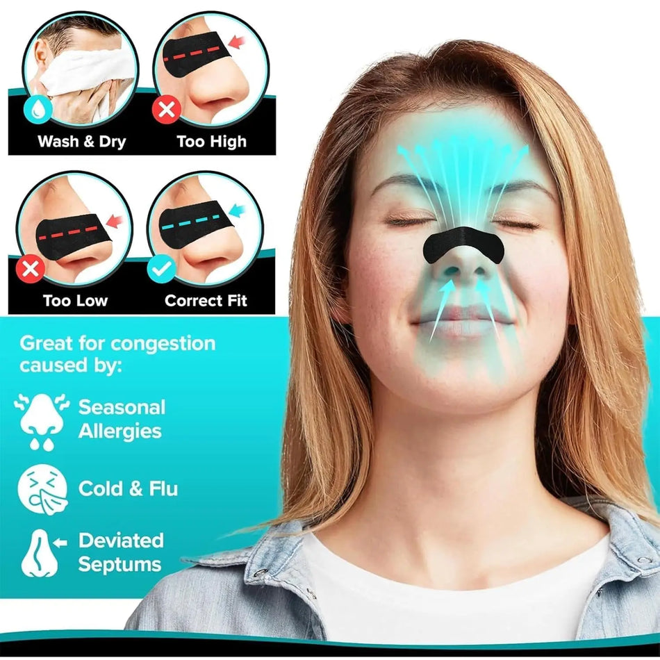 Anti Snoring Nose Strips - Enhanced Nasal Breathing