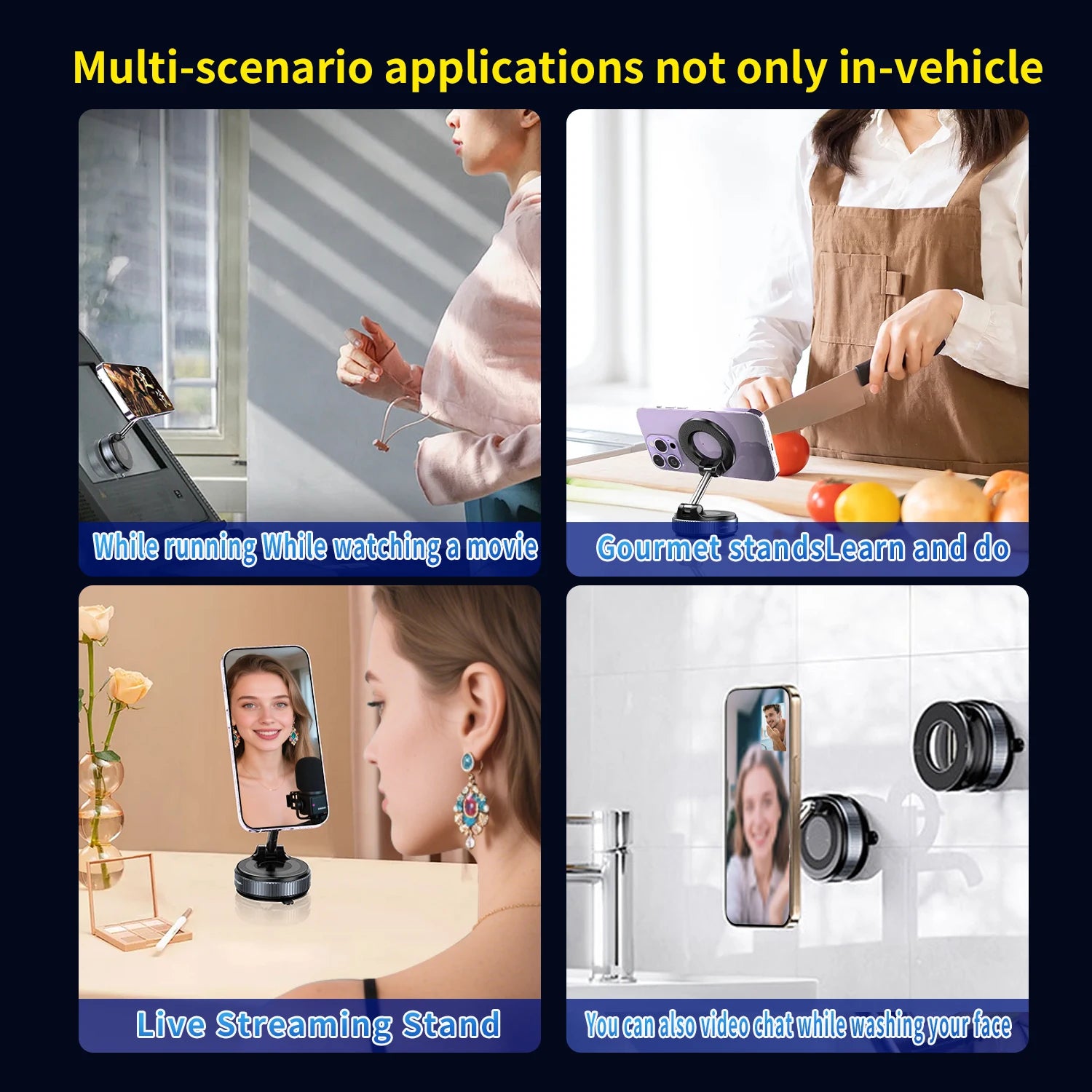 K007 Magnetic Car Phone Holder &ndash; Foldable Design and 360 Rotation