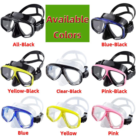 High-Definition Myopia Diving Mask with Tempered Glass