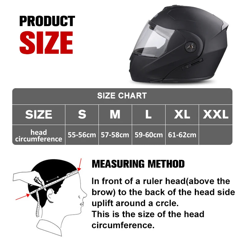 Uchoose Double Lens Modular Flip Helmet &ndash; DOT Certified