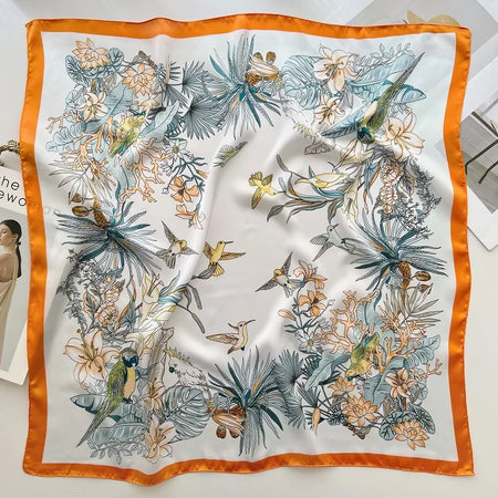 Luxury Design Print Silk Scarf &ndash; Timeless Elegance and Versatility
