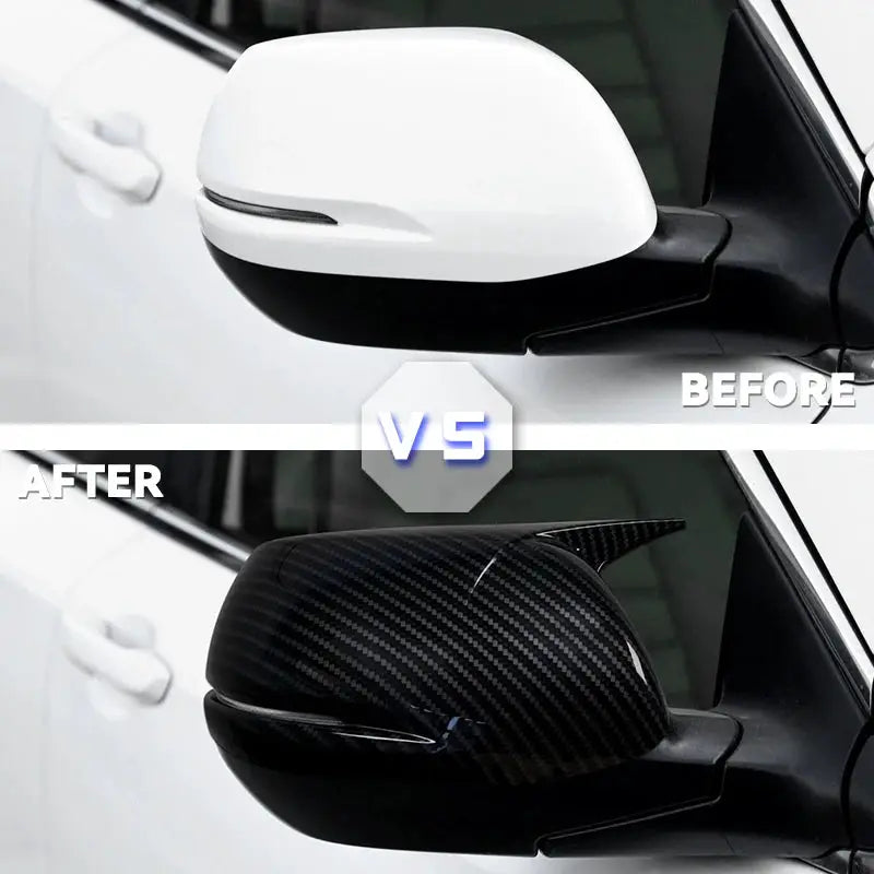 1 Pair For Honda CRV CR-V 2017 2018 2019 Car Rearview Side Mirror Cover Wing Caps Exterior Door Sticker Case Trim Carbon Fiber by InterCyprus Trading Ltd