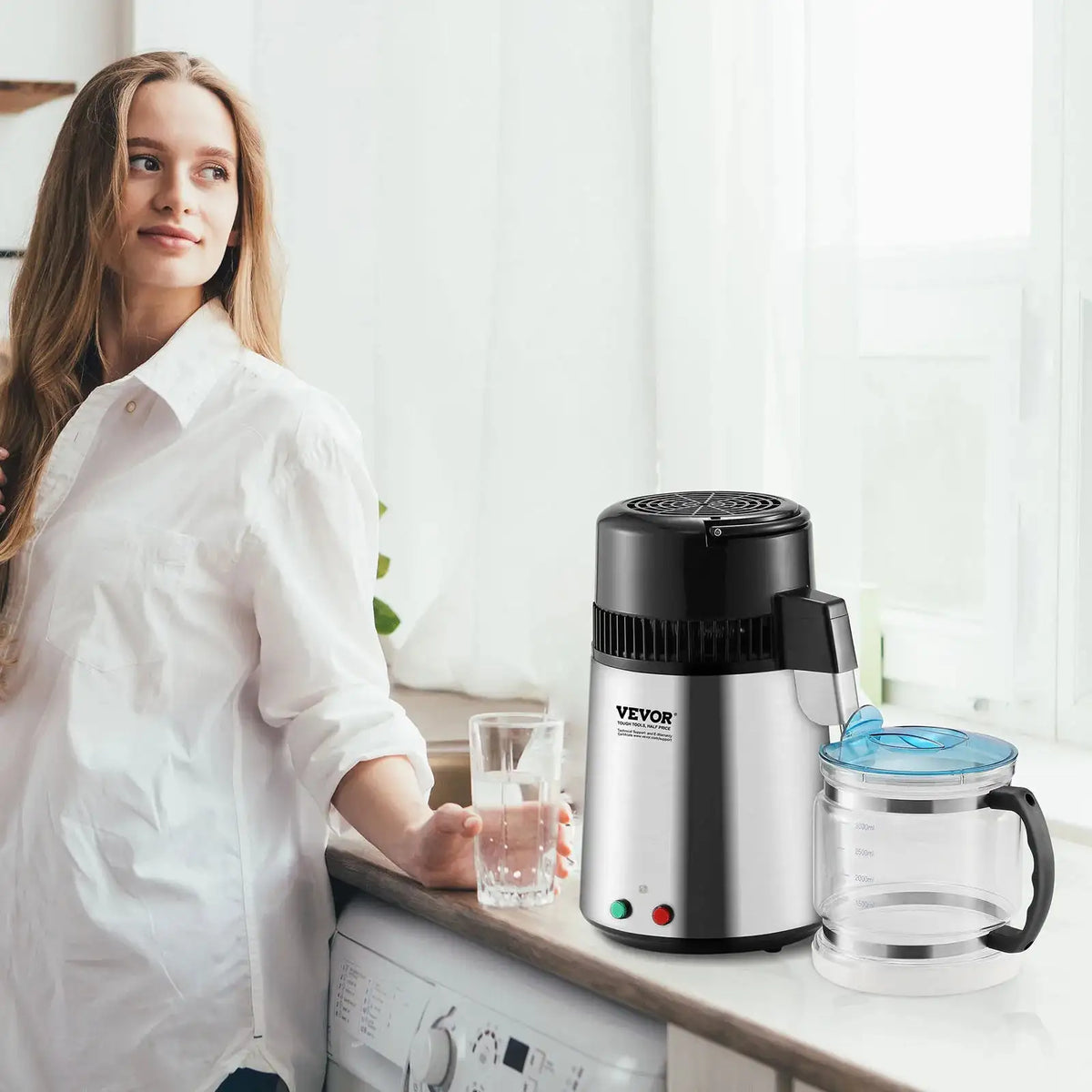 4L Distiller 750W Countertop Distilled Water Maker